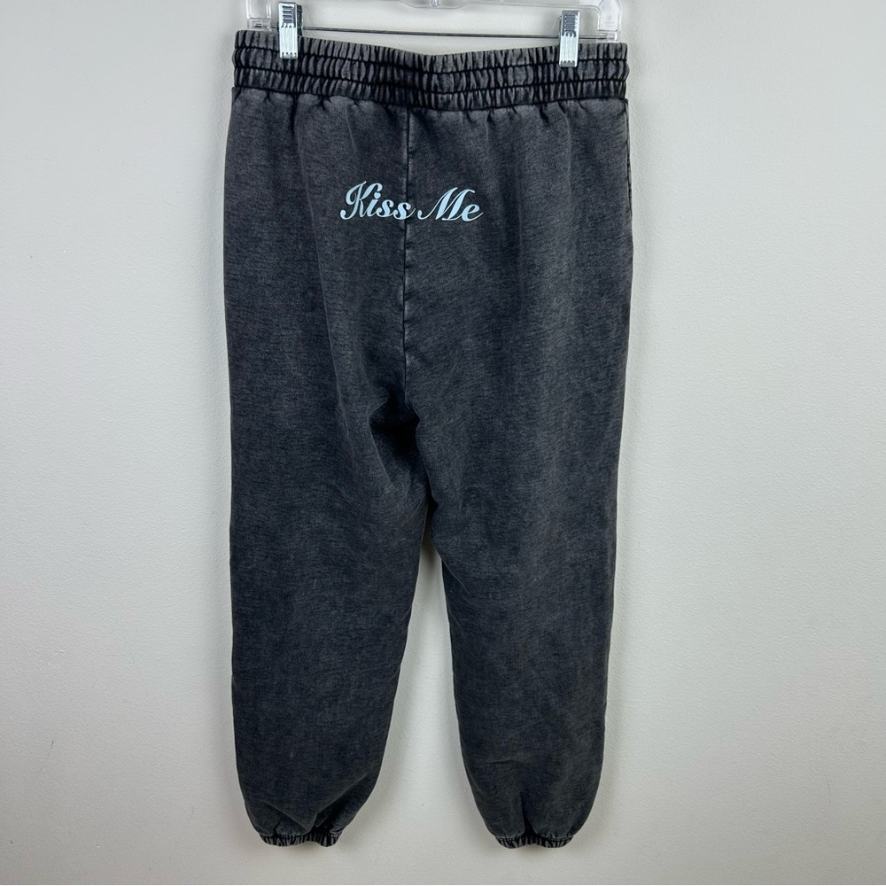 Voight Miami Kiss Me sweatpants worn wash black organic cotton size: XS - Picture 12 of 14